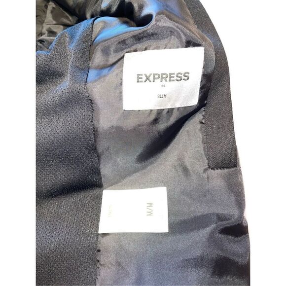 Express Mens Hooded Black Zip Button Jacket Size Medium.. hoodie zips out - Picture 8 of 9
